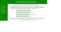 Desktop Screenshot of hotpepperseeds.com